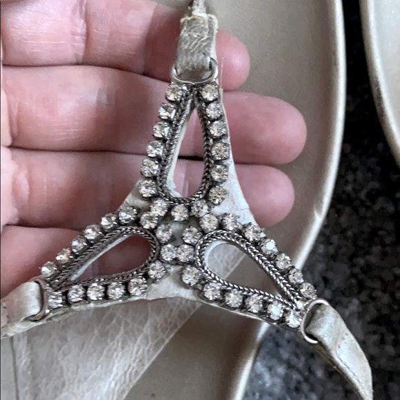 Kitten toe sandals with rhinestones - Picture 2 of 4